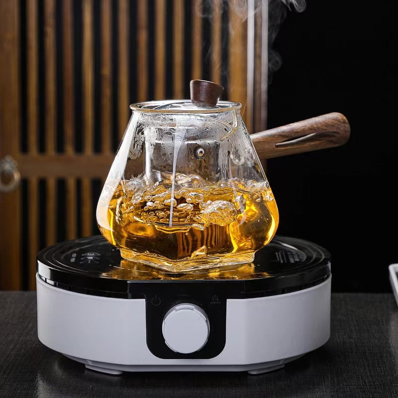 heat resistant glass tea pot