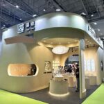 glass teapot display on fair 晶焱brand